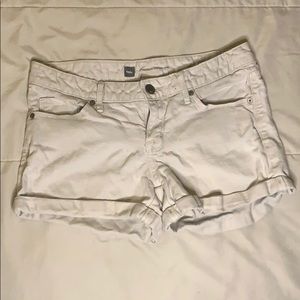 White denim shorts